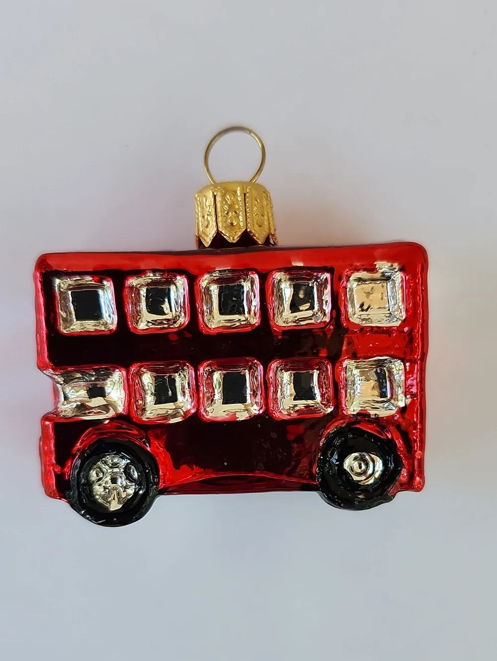 KORONEX LONDON THEMED SMALL HAND BLOWN GLASS ORNAMENTS